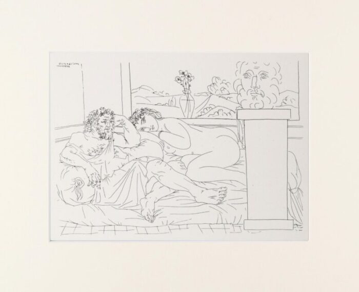 vintage pablo picasso vollard suite lithograph print 1956 2134