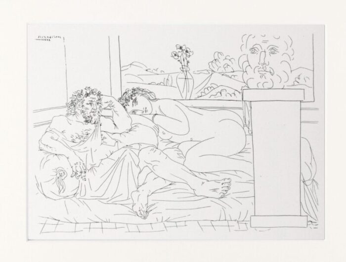 vintage pablo picasso vollard suite lithograph print 1956 5905