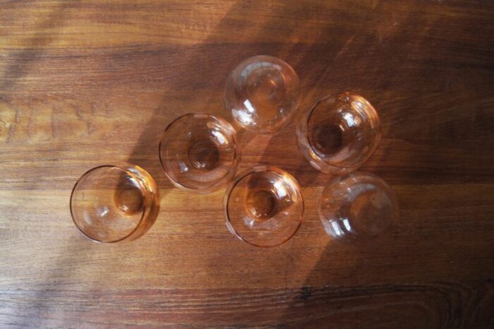 vintage roly poly glasses 1940s set of 6 6