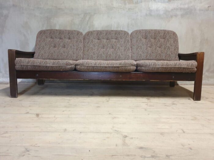 vintage scandinavian three seater lounge sofas 1980s set of 2 7341