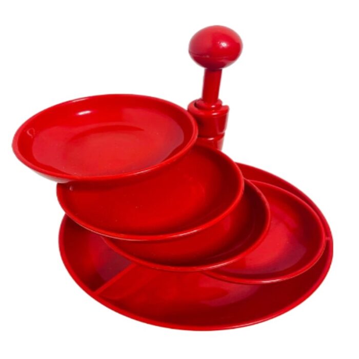 vintage snack dispenser in intense red 1980s 3