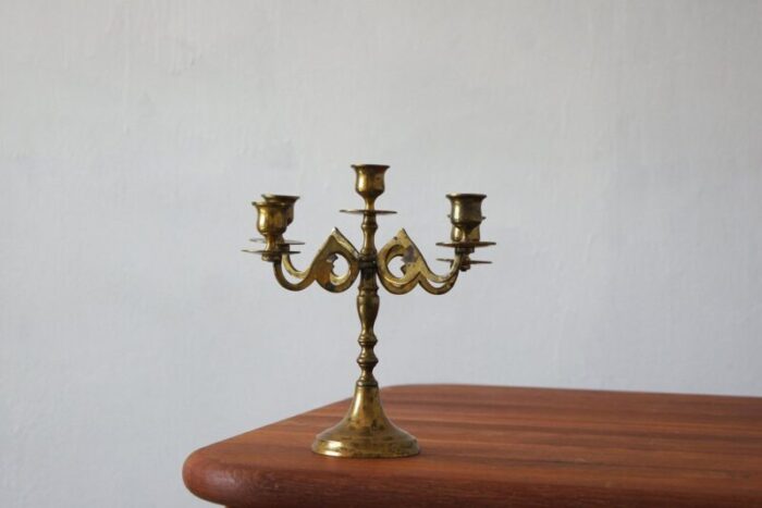 vintage swedish brass candleholder from scandia massing 1950s 1