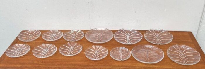 vintage swedish eden glass plates by lars hellsten for orrefors 1970s set of 13 2