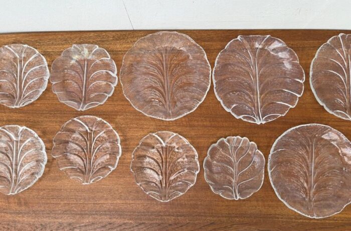 vintage swedish eden glass plates by lars hellsten for orrefors 1970s set of 13 4