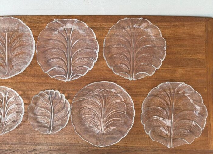 vintage swedish eden glass plates by lars hellsten for orrefors 1970s set of 13 5