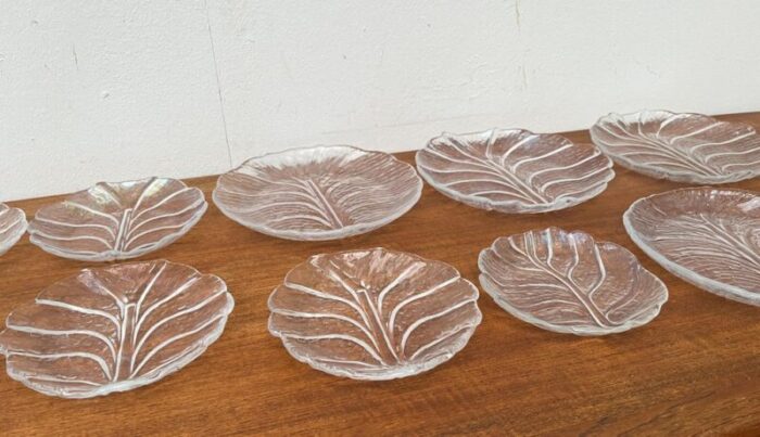 vintage swedish eden glass plates by lars hellsten for orrefors 1970s set of 13 7