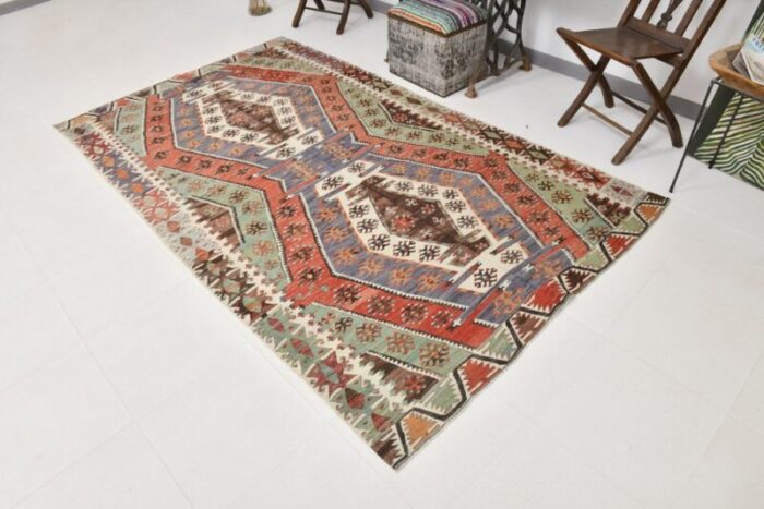 vintage turkish cotton wool rugs 2