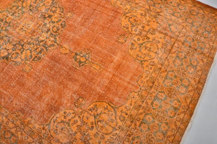 vintage turkish orange rug 3