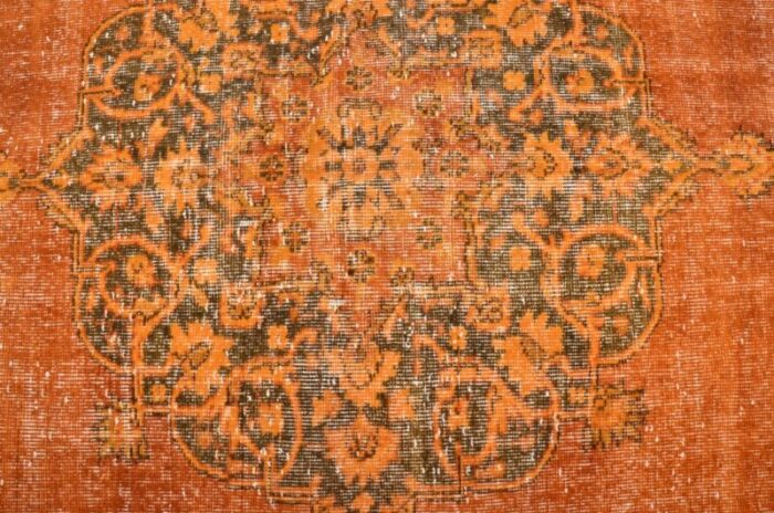 vintage turkish orange rug 5