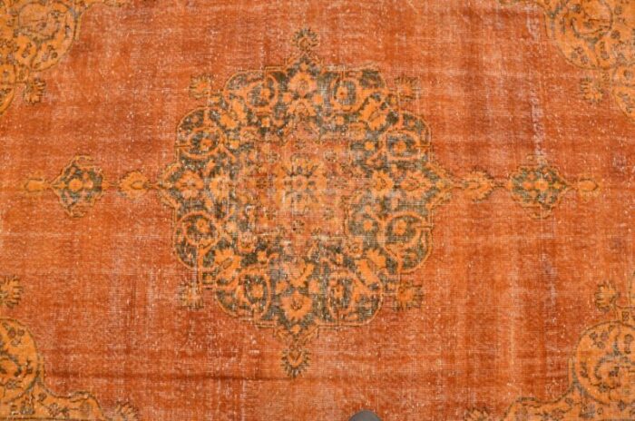 vintage turkish orange rug 6