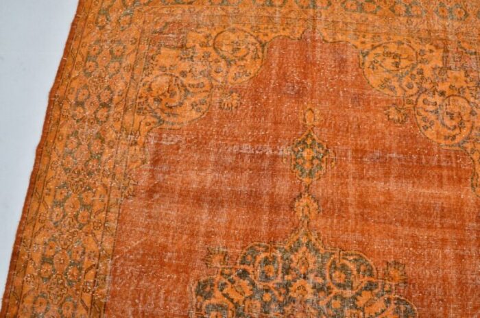 vintage turkish orange rug 8