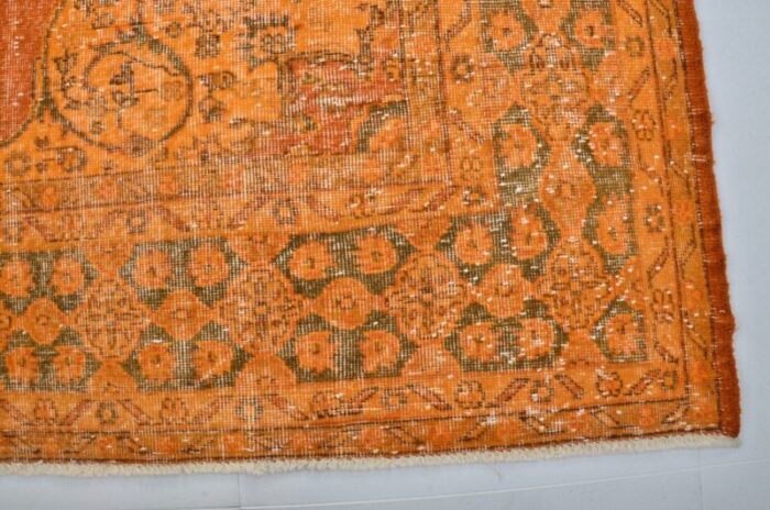 vintage turkish orange rug 9