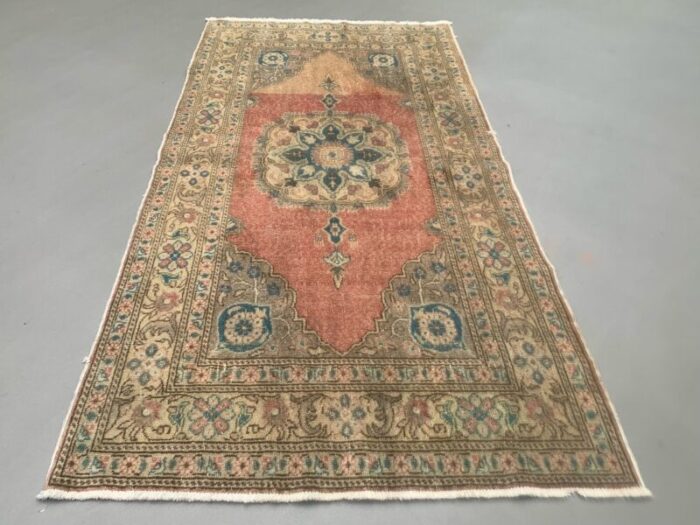 vintage turkish oushak rug 1