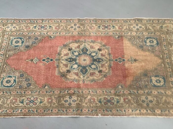 vintage turkish oushak rug 6