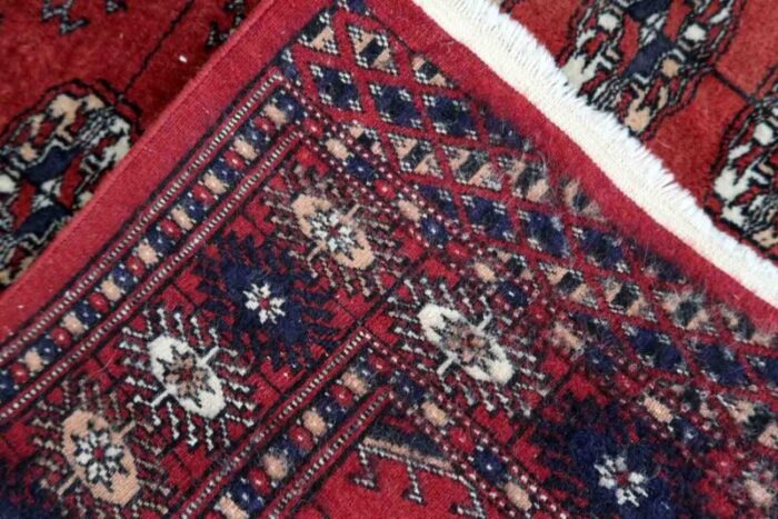 vintage uzbek bukhara rug 1970s 3