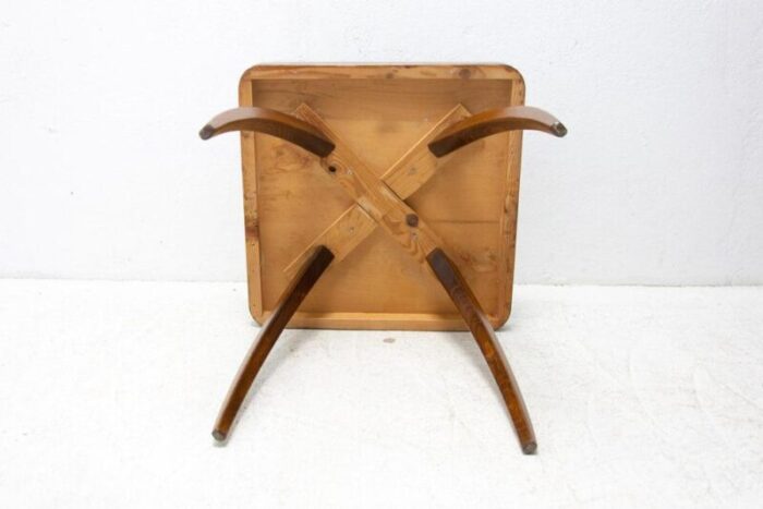 walnut spider table h 259 attributed to jindrich halabala 1950s 0940