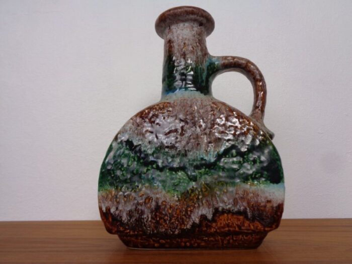 west german glazed ceramic vase 603 25 from duemler breiden 1970s 1