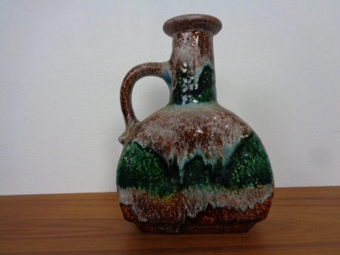 west german glazed ceramic vase 603 25 from duemler breiden 1970s 3