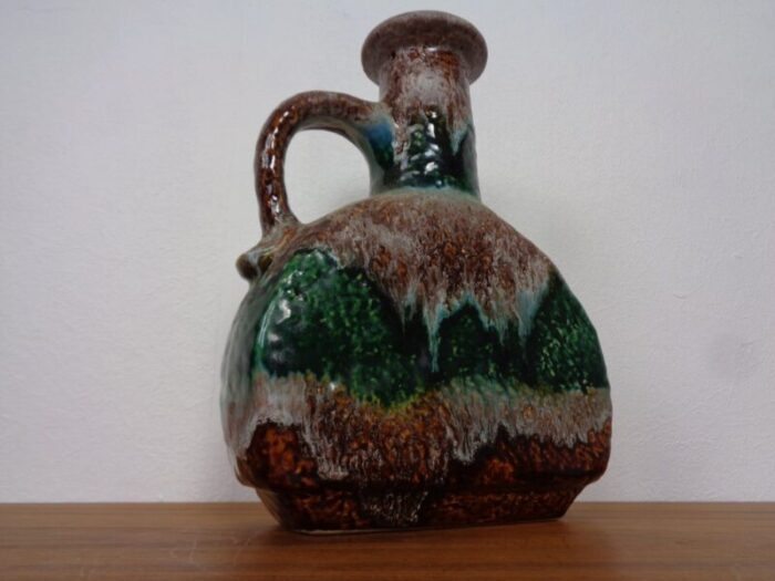 west german glazed ceramic vase 603 25 from duemler breiden 1970s 4