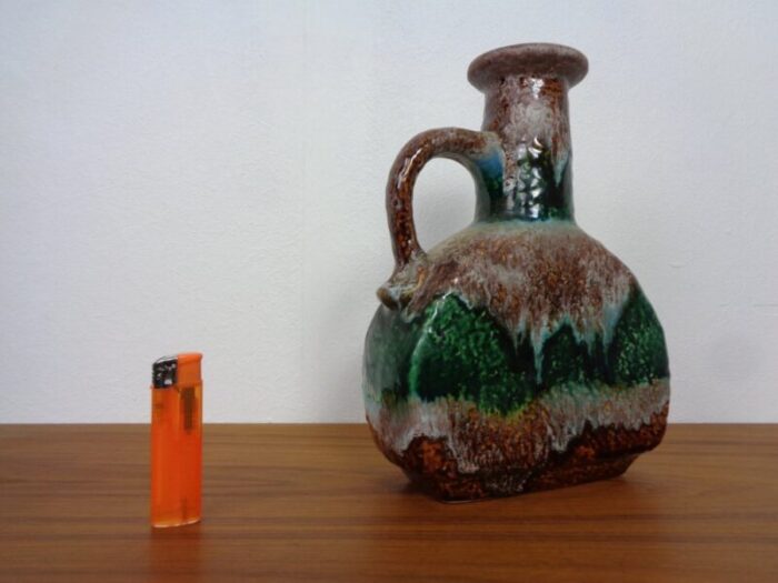 west german glazed ceramic vase 603 25 from duemler breiden 1970s 6