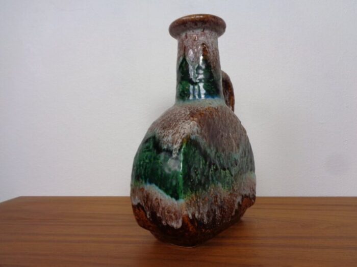 west german glazed ceramic vase 603 25 from duemler breiden 1970s 8