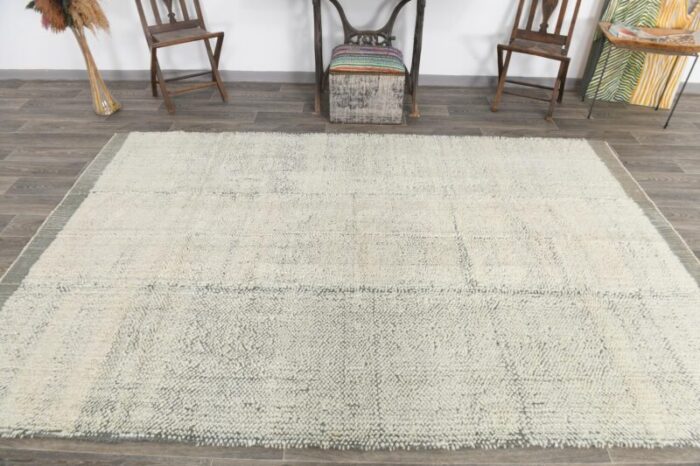 wool kilim pompom rug 8710