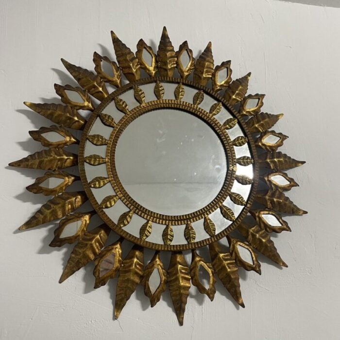 wrought iron sun mirror 1960 4