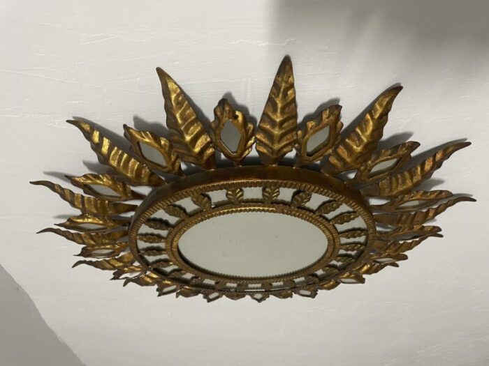 wrought iron sun mirror 1960 5